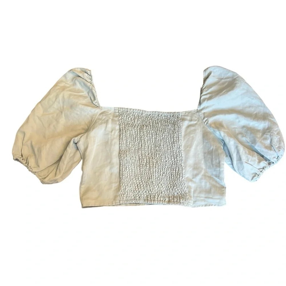 Free People Puff Sleeve Eloise Blouse - Large